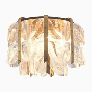 Brass and Crystal Florida Flush Mount from Kalmar, 1960s