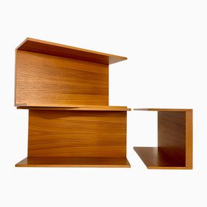 Mensola piccola con profilo a U in teak di Walter Wirtz per Wilhelm Renz, anni '60