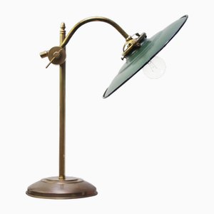 Lampe de Bureau Pétrole en Laiton Emaillé, France