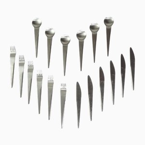 Vintage Italian Space Age Cutlery, 1970, Set of 18