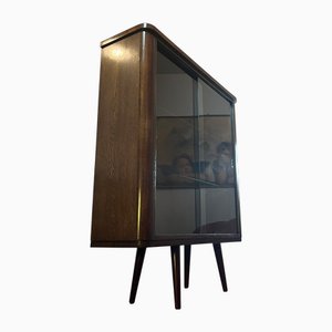 Dark Oak Display Cabinet, Poland, 1951