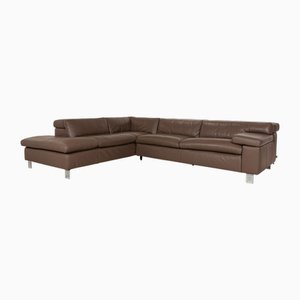 Dream Star Corner Sofa in Brown Leather from Ewald Schillig