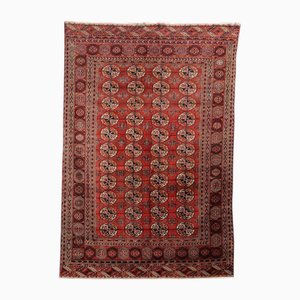 Antique Thin Knot Wool Bukhara Rug, Turkmenistan