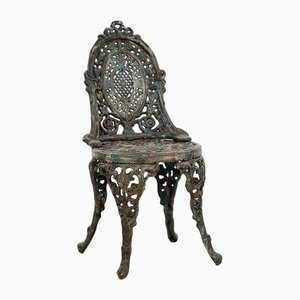 Weathered Cast Iron Garden Chair