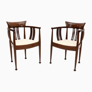 Set of Arts and Crafts Armchairs, 1890s