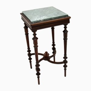 Mesa auxiliar francesa con tablero de mármol, década de 1890