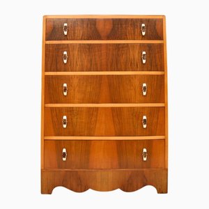 Cajonera Art Déco de nogal, años 30