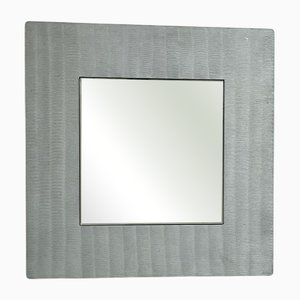 Specchio in alluminio inciso di Lorenzo Burchiellaro, anni '70