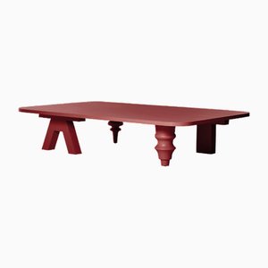 Table Basse Multipieds Rectangulaire Rouge par Jaime Hayon pour BD Barcelona