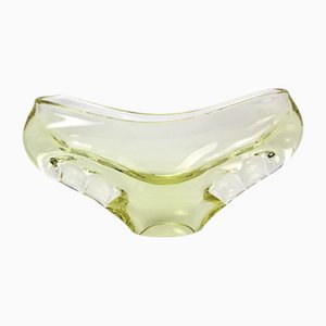 Mid-Century Bohemian Czech Glass Bowl attributed to Miroslav Klinger from Novy Bor Glassworks, 1960s