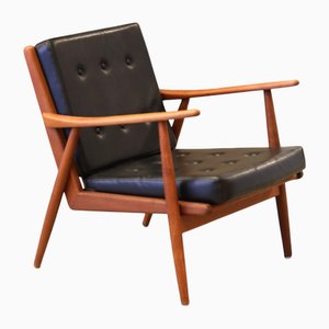 Dänischer Armlehnstuhl in Boomerang-Form aus Teak, 1960er