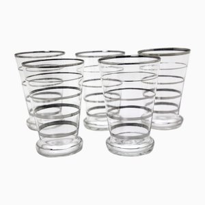 Juego de vasos checos Art Déco. Juego de 5