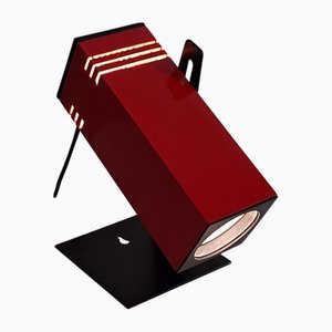 Lampada da parete e da tavolo in metallo rosso e nero di Brilliant-Leuchten, Germania, anni '70