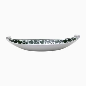 Art Nouveau Oval Porcelain Bowl with Vine Leaves Decor from Meissen