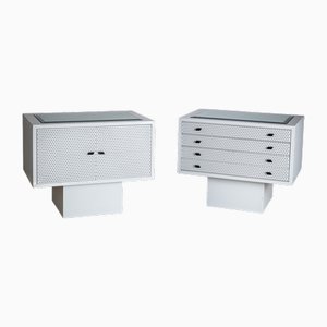 Weiße Kommode & Schrank von Matteo Thun, Italien, 1980er, 2er Set