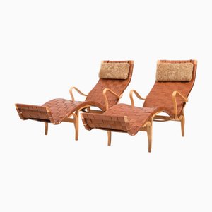 Vintage Pernilla 3 Chaiselongues von Bruno Mathsson von Firma Karl Mathsson, 1960er, 2er Set