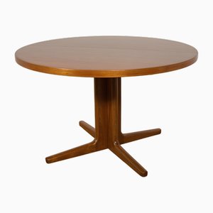Tavolo da pranzo rotondo Mid-Century allungabile in teak di Vejle Mobelfabrik, Danimarca, anni '60