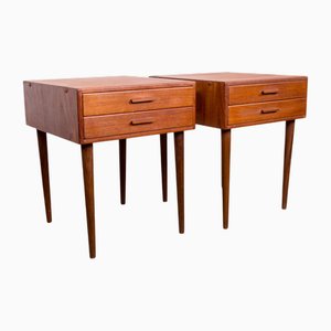 Danish Teak Bedside Tables by PBJ Mobler, 1960s, Set of 2
