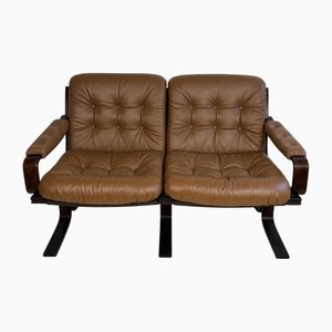 Vintage 2-Sitzer Ledersofa