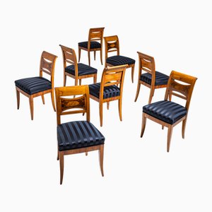 Sedie da pranzo Biedermeier, metà XIX secolo, set di 8