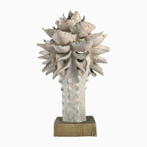 Glazed Ceramic Sculpture Lamp by Birthe Aksby, Denmark, 1970s