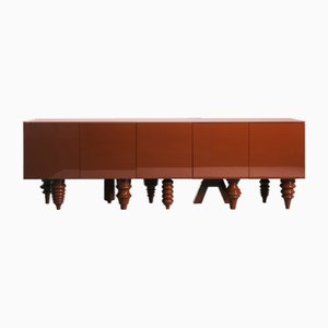 Red Gloss 2.5m Multileg Cabinet by Jaime Hayon for BD Barcelona