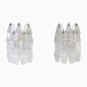 Poliedri Wall Lights by Carlo Scarpa for Venini, 1950s, Set of 2