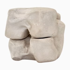 Jens Schleede, Escultura brutalista alemana de dos piezas, 1970, yeso, Juego de 2
