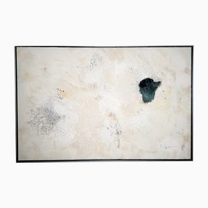 Felix Bachmann, Composizione astratta in bianco e nero, 2025, Tecnica mista