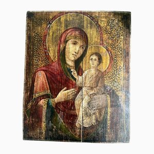 Large Icon, 1800s, Painting on Wood