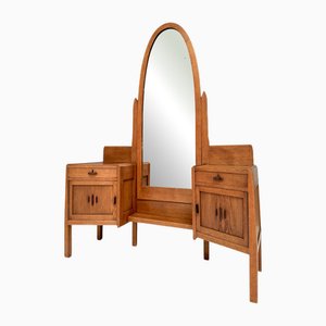 Art Deco Amsterdamse School Dressing Table by J.J. Zijfers, 1920s, Set of 2