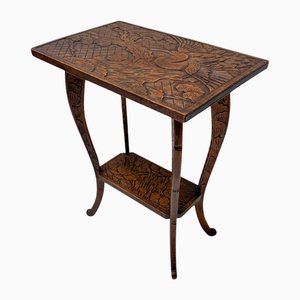 Arts & Crafts Carved Side Table by Liberty of London, 1905