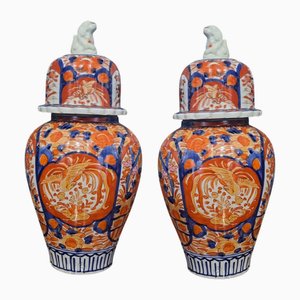 Imari Potiches, 19th Century, Set of 2