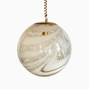 Lámpara colgante de cristal de Murano, años 70