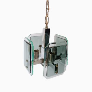 Veca 4-Light Pendant in from the Fontana Arte Group, Vintage Space Age from the 70s, 1970s