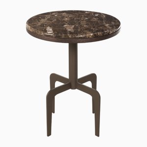 Sahel High Side Table with Marble Top by Fabian Pellegrinet Conte