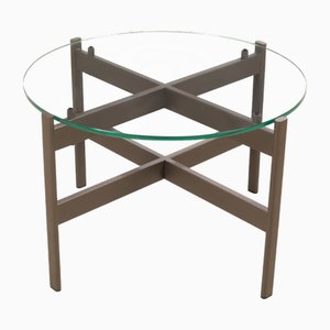 Niteroi Low Table with Glass Top by Fabian Pellegrinet Conte