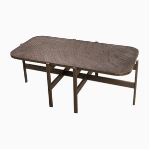 Niteroi Low Table with Metal Vucetich Top by Fabian Pellegrinet Conte