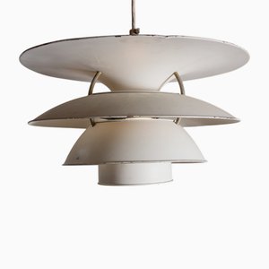 Dänische Hängelampe aus gebürstetem Metall Modell Ph 6 ½ -6V Called Charlottenborg von Poul Henningsen für Louis Poulsen, 1980er
