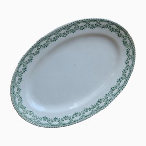 Piatto vintage ovale in ferro di Boch Frères, anni '20