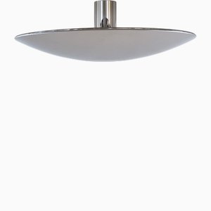 Large Flush Mount Light in Polished Nickel by Florian Schulz, 1970s