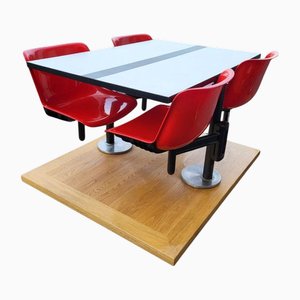 Modus Table and Chairs by Osvaldo Borsani for Tecno, 1970, Set of 5