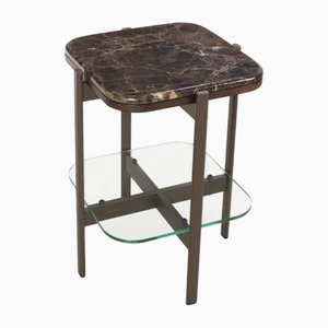 Niteroi Side Table with Marble Top by Fabian Pellegrinet Conte