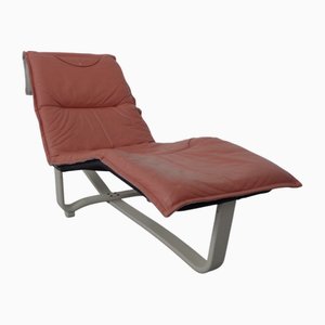 Fauteuil en Cuir par Ingmar Relling pour Westnofa, Norway, 1970s