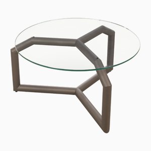 Quantas Low Table with Glass Top by Fabian Pellegrinet Conte