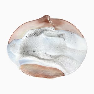 Vintage German Glass Plate or Bowl by Hans Jürgen Richartz for Richartz Art Collection, Mathildenhütte, Solingen, Germany