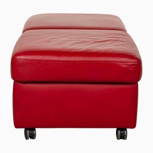 Arion Ottoman in Red Leather from Stressless