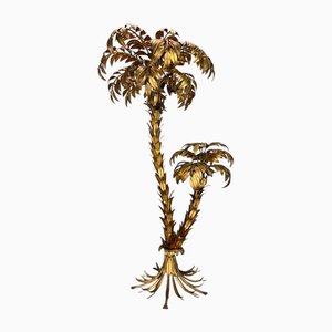 Lámpara de pie Two Trunk Palm Tree de Hans Kögl, años 70