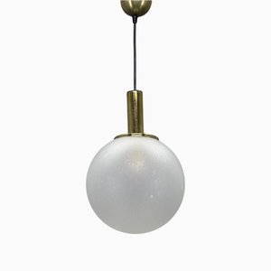 Pendant Glass Light attributed to Targetti, Italy, 1970s