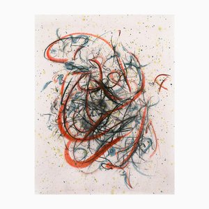 Conversation - Charcoal and Watercolor Abstract Expression, Limited Edition 15 2024